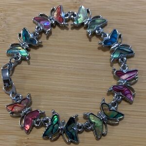 Vintage Abalone Coloured Butterfly🦋Bracelet